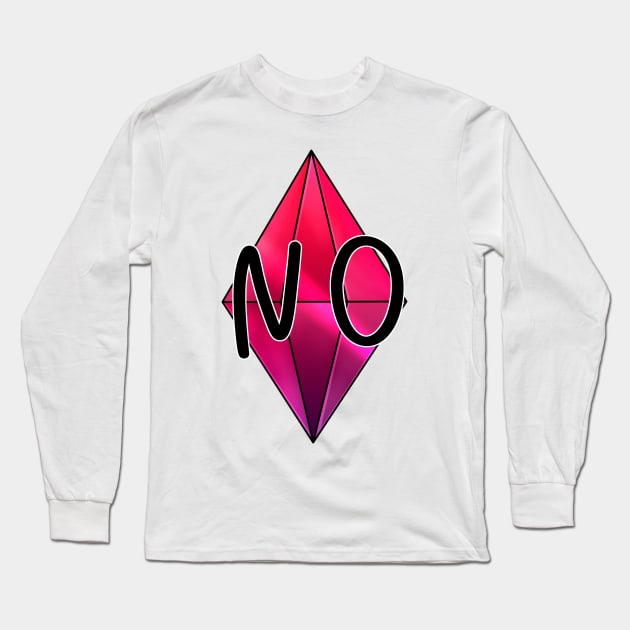 NO. Sims 4 mood plumbob Long Sleeve T-Shirt by 2dsandy